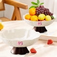 thumbnail image 1 of RKSTN Fruit Plates 9.84 Inches Fruit Plates High Value Lights Pitches Fruit Plates Household Living Room Coffee Table Candy Plates Upscale Snack Plates Placement Plates, 1 of 5