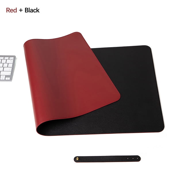 Dvkptbk Pure Color Leather Mouse Pad Large Desk Pad Home Office Laptop Leather Mouse Pad Writing Pad Double-sided