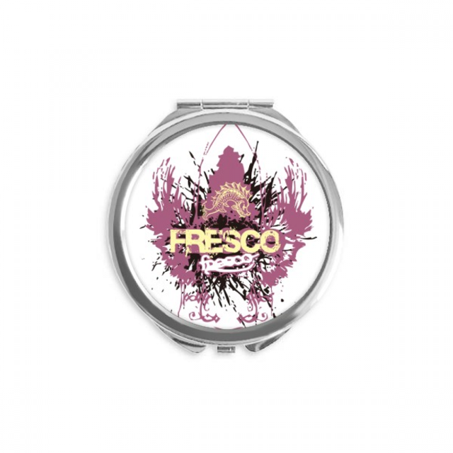 Graffiti Street Fish Fresco Art Hand Compact Mirror Round Portable Pocket Glass