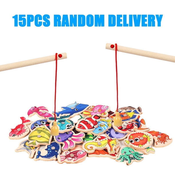 Jeu de Pêche Magnétique pour Enfants - Ensemble de Jouets de Bain pour Table d'Eau Apprentissage Éducation Pêche pour Baignoire Amusement avec Couinement Bâtons en Caoutchouc pour Enfants