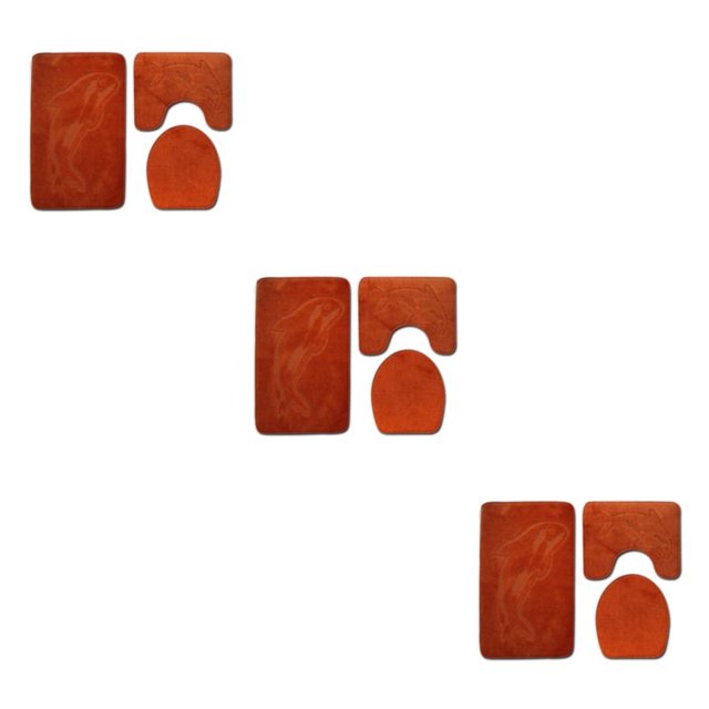 maskred 3x Bathroom Rug Sets Easy To Install Waterproof Anti-slip Multi-functional Eco-friendly Durable PJ210611-B005 3Set