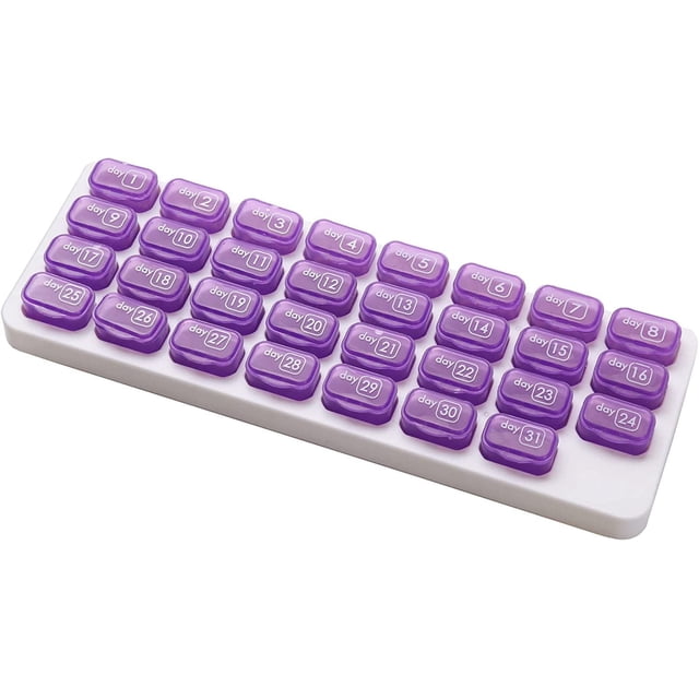 Woeilo Monthly 31 Compartments Pill Organizer Day Pill Organizer