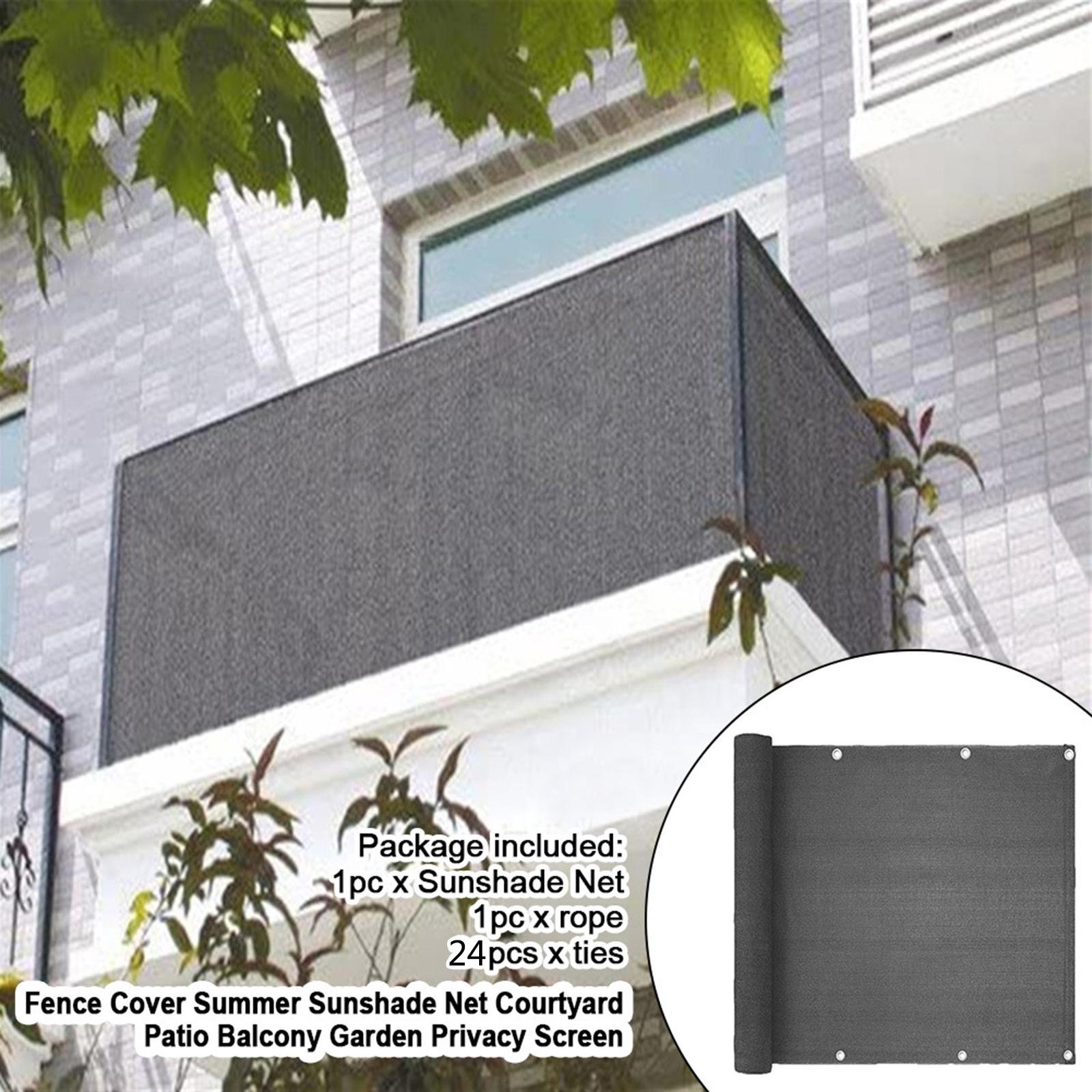 Écran de Confidentialité pour Clôture Commerciale Résistant aux Intempéries Refroidissement Patio Arrière-Cour Porche Patio - Gris