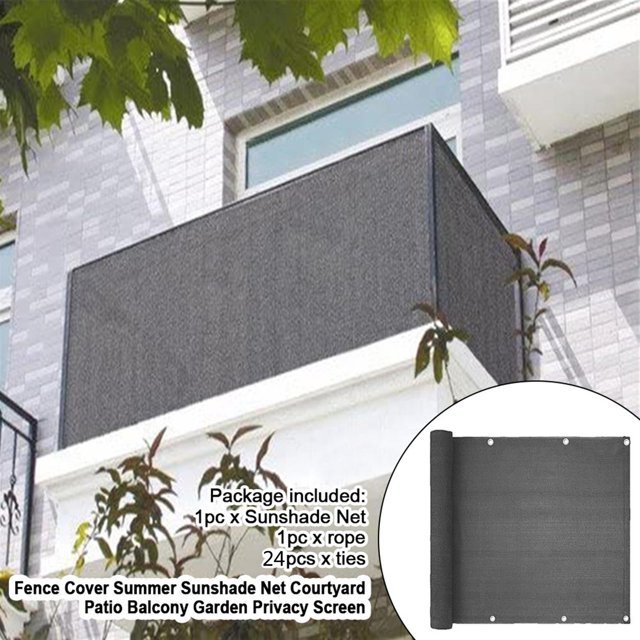 Écran de Confidentialité pour Clôture Commerciale Résistant aux Intempéries Refroidissement Patio Arrière-Cour Porche Patio - Gris