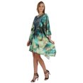 thumbnail image 3 of Bimba Printed Caftan Gown Maxi Robe Dress For Women Beachwear Short Swimsuit Cover Up, 3 of 7