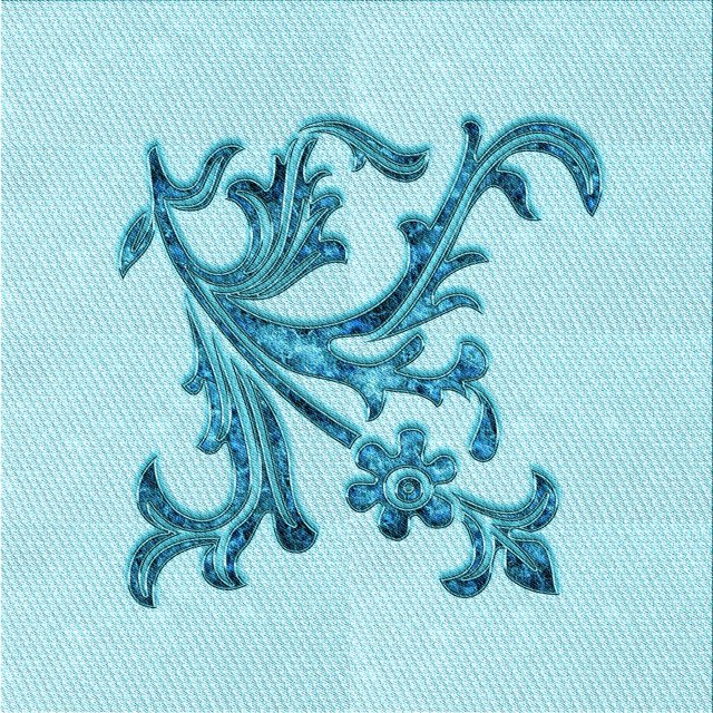 Ahgly Company Tapis de Zone Carré Électrique Bleu Lavable en Machine, 8 Pieds Carré