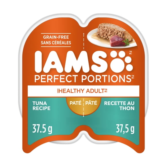 Iams Perfect Portions Grain Free Tuna Paté Healthy Adult Wet Cat Food