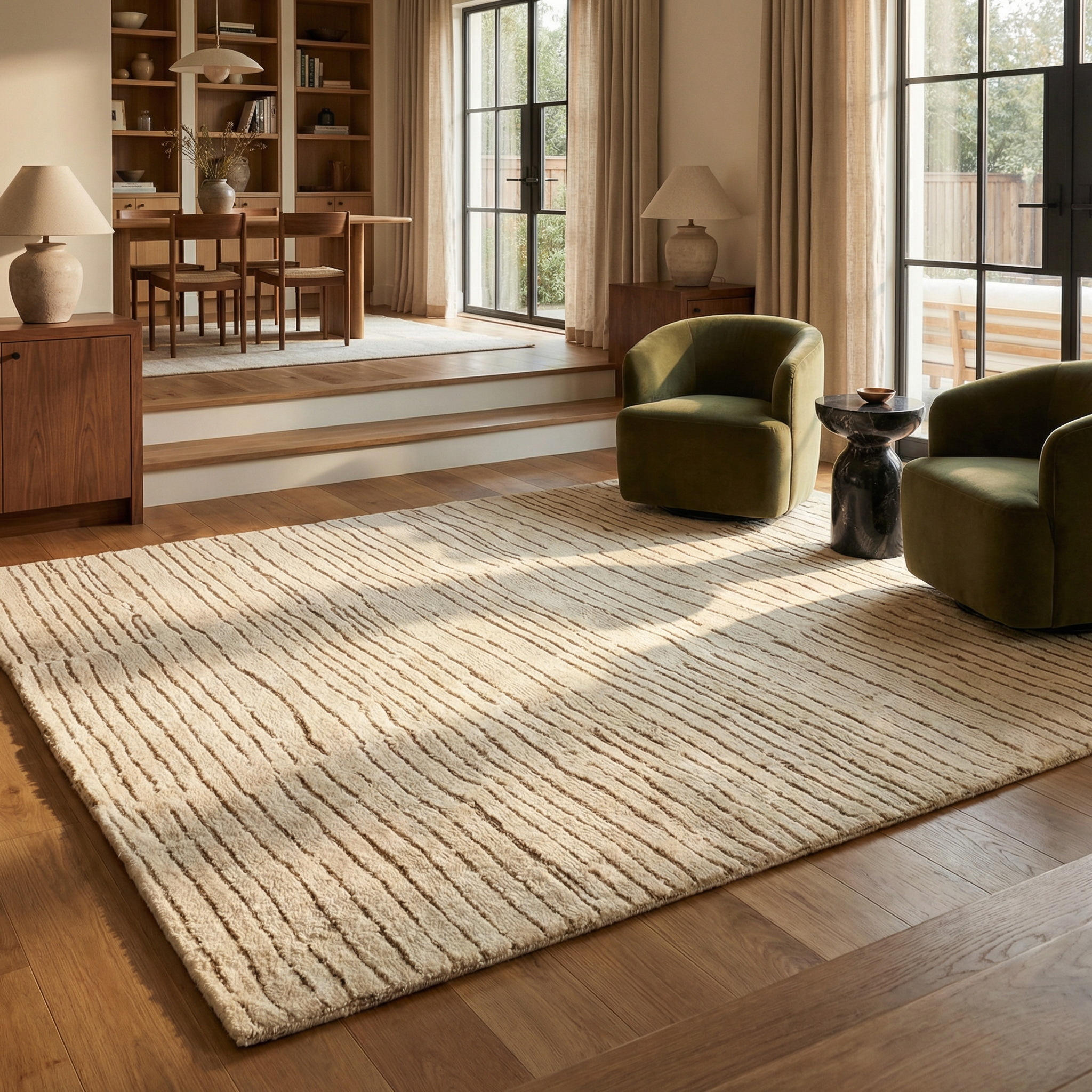 Rug Branch Tapis d'intérieur touffeté à la main moderne bohème gris beige Maya