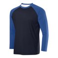 thumbnail image 2 of BiZtdJrK Sun Protection Shirts for Men Fashion Color Block Long Sleeve Workout Tops Rash Guard Quick Dry Hiking Fishing Shirt, Dark Blue, L, 2 of 3