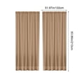 thumbnail image 3 of ZENGHUIJ Solid-Color Double-String Polyester Curtain Sheers Semi-Sheer Curtains Rod-Pocket Style Semi-Sheer Curtains, 3 of 6