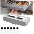 thumbnail image 2 of Gkeoshab Seasoning Box Spicecaddy Organizer Rack Organizer Under Cabinet Self Adhesive Slides In And Out Seasoning Organizer Pull Down Hidden Rack For Drawer With 6 Bottles Home & Garden, 2 of 9