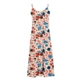 thumbnail image 5 of Ovzne Robes d'Été pour Femmes 2025 Robe d'Été Robes d'Été pour Femmes Imprimé Sans Manches Col Rond Robe Décontractée Longues Robes Robe pour Femmes Imprimée Liquidation, 5 of 5