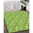 thumbnail image 3 of Ahgly Company Machine Washable Indoor Rectangle Transitional Yellow Lawn Green Area Rugs, 6' x 9', 3 of 7