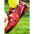 thumbnail image 4 of Innerwin Chaussures de Soccer pour Enfants à Bout Rond Crampons de Soccer Confort Légers Espadrilles Basses Terrain Ferme Rouge (Crampons TF) 3Y, 4 of 6