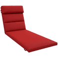 thumbnail image 1 of Outsunny Coussin de Chaise Longue d'Extérieur avec Attaches au Dossier, Rouge Vin, 1 of 10
