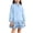 bleu, variante sur Tauxra Robe à Manches Longues pour Femmes, Couleur Unie, Col à Revers, Boutons, Jupe Décontractée Confortable à Manches Longues pour Usage Quotidien et Fête