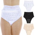 thumbnail image 1 of Wearever Women's Lovely Lace Incontinence Underwear, Regular Absorbency Bladder Control Panties, Reusable 3-Pack, 1 of 11