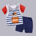 thumbnail image 1 of LSLJS Toddler Boys Cartoon Print Pattern Short Sleeve Clothes Summer Two-piece Sute, 1 of 3