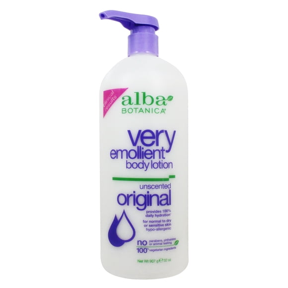 Alba Botanica - Very Emollient Lotion pour le Corps Originale Non Parfumée - 32 fl oz