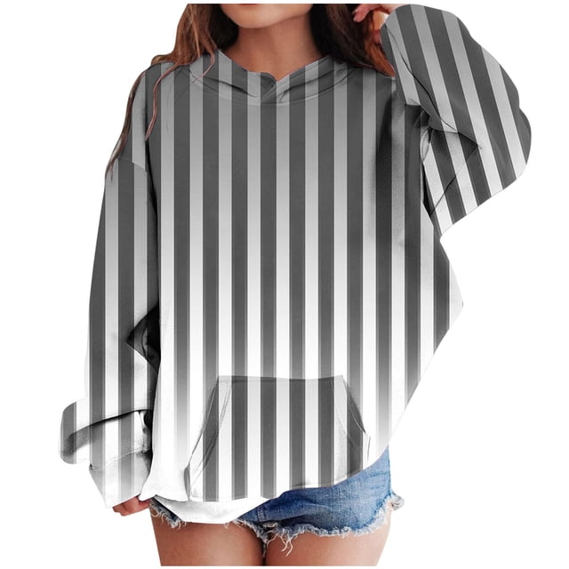 Chandail à Col Rond pour Bébé Fille en Solde, Chandail pour Enfants à Manches Longues, T-Shirt à Motif Imprimé, Hauts Courts à Col Rond, Chandail à Capuchon pour Garçons et Filles, Hauts à Manches Longues pour Tout-Petites Filles, Gris 7T