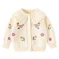 thumbnail image 1 of Posijego Toddler Baby Girls Cardigan Sweaters Long Sleeve Knit Open Front Button Sweater Fall Winter Clothes, 1 of 7