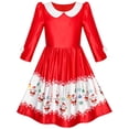 thumbnail image 1 of Girls Dress 3/4 Sleeve Christmas Santa Jingle Bell Snow 7 Years, 1 of 7