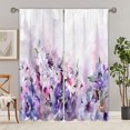 thumbnail image 4 of Innerwin Curtains UV Protection Drapes Thermal Insulated Blackout Floral Print Window Curtain Energy Efficient Waterproof Rod Pocket Modern Panel Purple 150x166cm/59.06x65.35" WxH, 4 of 6