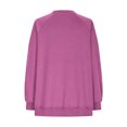thumbnail image 4 of Timegard Chandails pour Femmes Col Rond Fendu sur le Côté Chandail Ample Automne Hiver Manches Longues, 4 of 7
