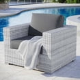 thumbnail image 1 of Modway Convene Outdoor Patio Furniture Armchair in Light Gray Charcoal, 1 of 8