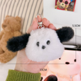 thumbnail image 2 of Mini Puppy Doll Keychain Plush Toy Animal Keychain Doll Package Charm (Black Eared Puppy), 2 of 2
