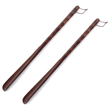 2 pcs Wood Shoe Horn Long Handle for Seniors,Wooden Shoehorn for Men, Women, Kids,Pregnancy