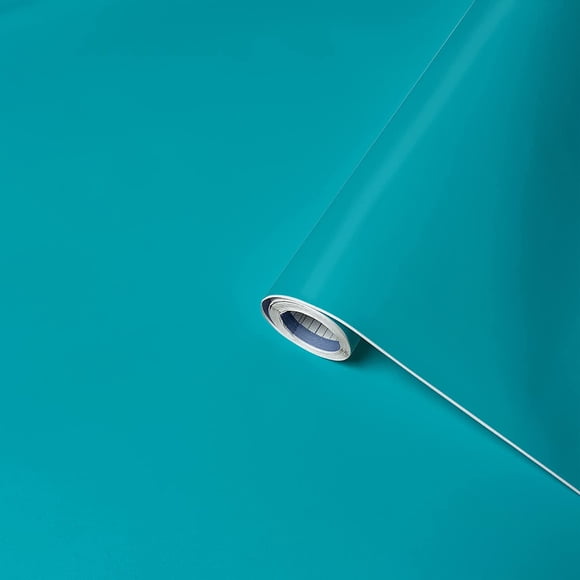 Jinsinto 45cm*10m Self Adhesive Film - Plain Spruce Blue Matt - Decoration for Furniture - Wallpaper - Phthalate Free
