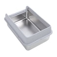 thumbnail image 1 of Stainless Steel Cat Litter Box, High Side Enclosed Metal Pet Litter Pan with Scoop, Non Stick Cat Litter Box Odor Control Easy Clean for Indoor Cats Kitty Litter Tray, 1 of 7