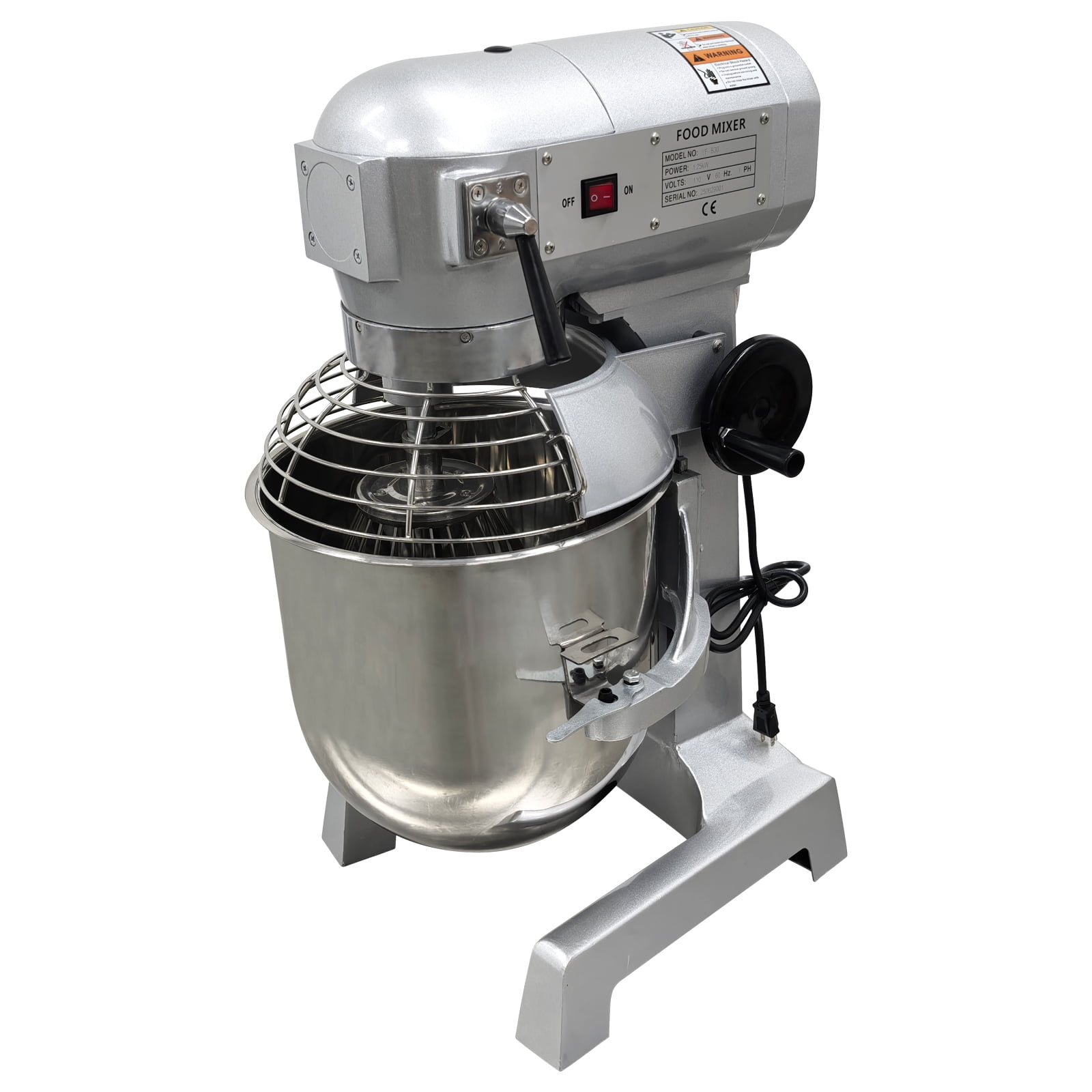 30L Commercial Food Mixer Electric Dough Mixer with Three Types of Mixing Tools Adjustable Speed