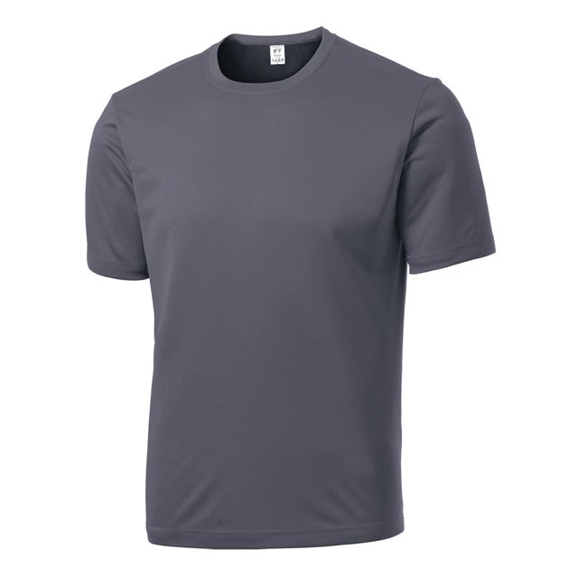 Gravity Threads Mens Short-Sleeve Moisture Wicking Shirt - Grey Concrete - X-Large