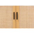 thumbnail image 5 of Baxton Studio Maureen Armoire de Rangement à 2 Portes en Bois Brun Espresso et Rotin Style Mid-Century Modern, 5 of 5