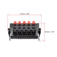 thumbnail image 2 of Unique Bargains 10 Way  Spring Speaker Terminal Clip Push Release Connector Audio Cable Terminals Strip Block Black Red WP10-11, 2Pcs, 2 of 3