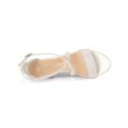 thumbnail image 4 of BLISSFUL STEP Sandales à Talon Bloc pour Femmes Style Paillettes à Brides Croisées Blanches 6, 4 of 7