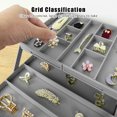 thumbnail image 3 of Two Tier Expandable Folding Drawer Organizer Efficient Storage Rack For Tabletop Jewelry And Cosmetic Items, 3 of 6