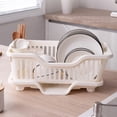 thumbnail image 3 of Kitchen Dish Racks for Counter Kitchen Accessories Organizer Kitchen Dryer Rack Dish Drainers for Kitchen Counter, Beige, 17.71x9.84x6.88in, 3 of 8