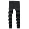 thumbnail image 4 of Styesk Men's Pants Men's New Tight-fitting Ripped Straight Hip-hop Stretch Motorcycle Trouser, 4 of 4