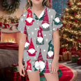 thumbnail image 2 of 2025 Imprimé de Noël pour Enfants Pyjama Court Tenue de Nuit Survêtements Garçons Manches Courtes Shorts Cardigan Pyjamas pour Enfants Ados Pyjamas Deux, 2 of 4