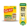 thumbnail image 1 of Sacs certifiés compostables de Glad, boîte de 20 petits sacs de compostage, 1 of 13
