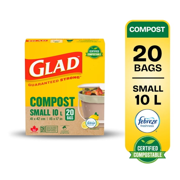 Glad Certified Compostable Bags - Small 10 Litres -