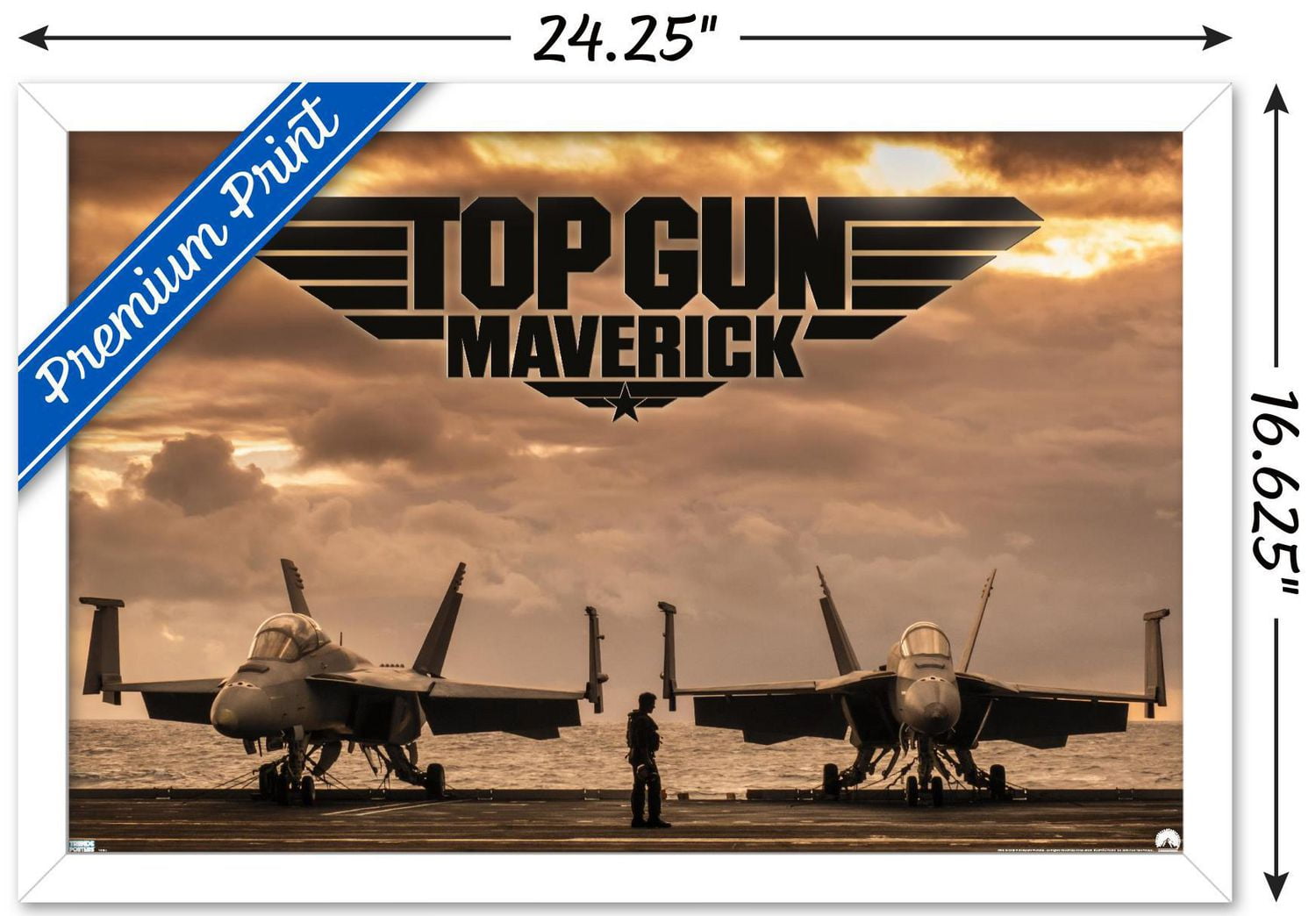 Top Gun: Maverick - Deck Wall Poster, 14.725" x 22.375" Framed
