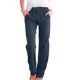 thumbnail image 1 of Women Pants Casual Yoga Straight Leg Comfy Drawstring Lounge Running Long Active Sweat Plus Size Cargo Trousers, 1 of 3