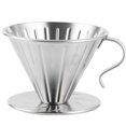 thumbnail image 2 of Stainless Steel Pour Over Coffee Dripper Cone Filter Cup Stand Coffee Machine Accessories Home Office Use, 2 of 7