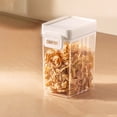 thumbnail image 3 of JilgTeok 3 Packs Push-Button Airtight Container Plastic Food Storage Rice Container Dry Food Dispenser Jar Grain Storage Bin for Flour Sugar Kitchen Pantry Organization and Storage Clearance, 3 of 8