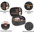thumbnail image 2 of Jinsinto Makeup Bag 3 Pcs Waterproof Cosmetic Set Portable Travel Cosmetic Multifunction Organizer Storage Weave Toiletry Bag Black, 2 of 5