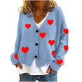 thumbnail image 2 of LOVZFMLL Cardigan pour Femmes Cardigan Décontracté à Boutons Veste Manteau de Mode Imprimée, 2 of 4